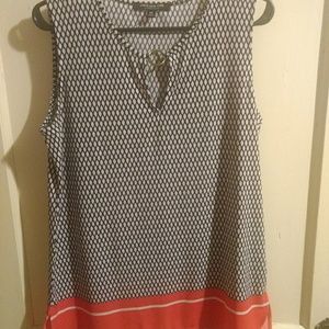 Navy and Coral Tank Jones New York